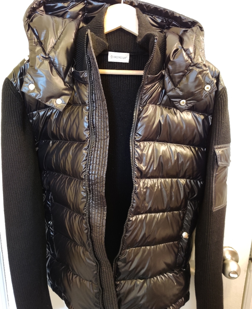 Moncler Detachable Hood Wool Cardigan